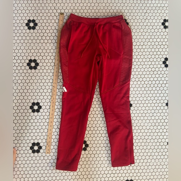 Adidas New With Tags Travel Track Pants Size: Small Unisex Red Ankle Zipper - Picture 1 of 13